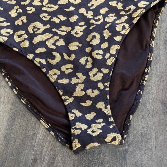 Solid & Striped Anthropologie The Taylor Leopard One Piece Swimsuit Sz XS - Picture 4 of 7